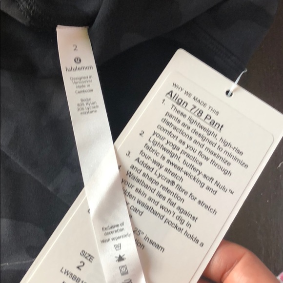 Lululemon Incognito Camo Multi Grey Align - Picture 4 of 4